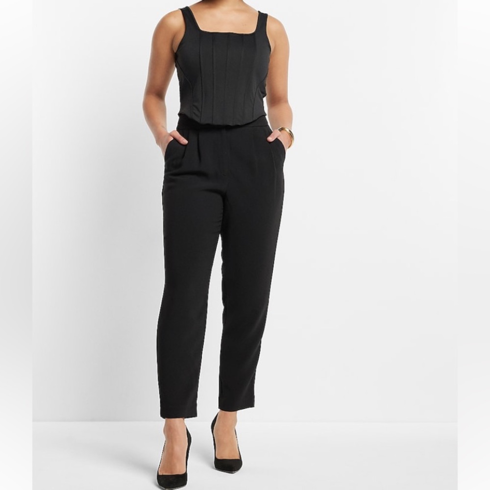 Express Super High Waisted Pleated Ankle Pants - Black - 12R - NWT